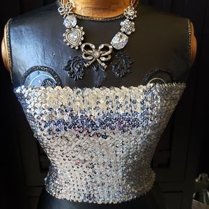 Vintage Richard's Silver Tube Top